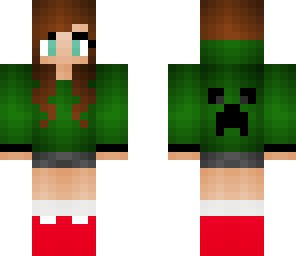 adorable creeper hoodie girl
