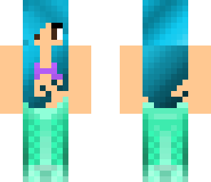 blue hair mermaid