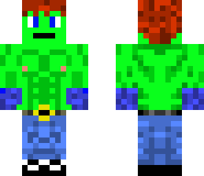 green muscular guy