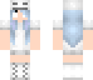 edited herobrine and skeleon girl