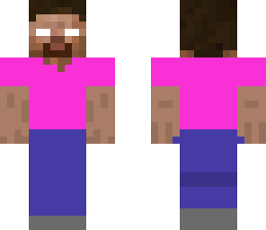 herobrine with pink shirt