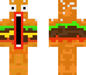 wide open mouthed burger