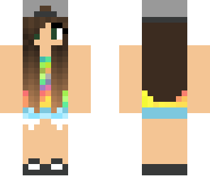 tie die girl with hat