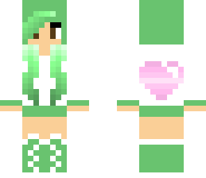 green heart girl