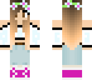 flower crown girl with jeans