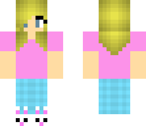 pink and blue pajama girl