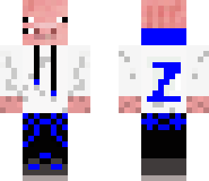 blue gamer pig