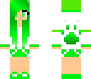 hot green hair girl