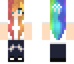 rainbow haired teen