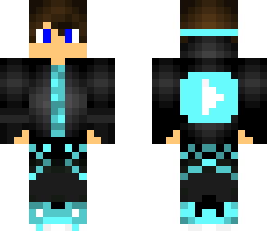 neon blue youtuber