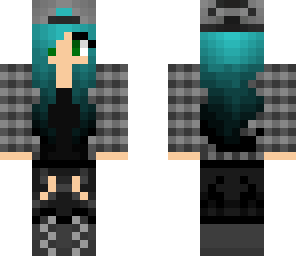 blue haired tomboy