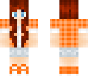 orange flannel girl