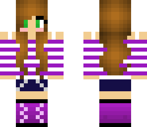 purple striped girl