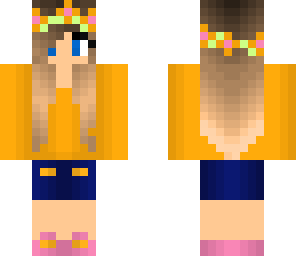 orange and yellow spring girl