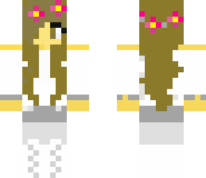 cute girl with skin and hair color