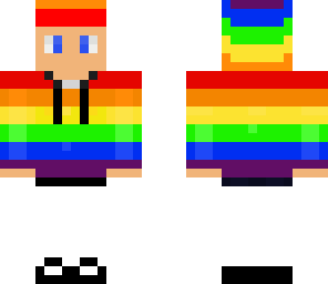 rainbow hoodie guy simple