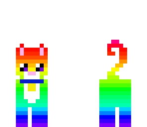 rainbow cat collar