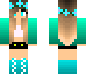 green and blue girl