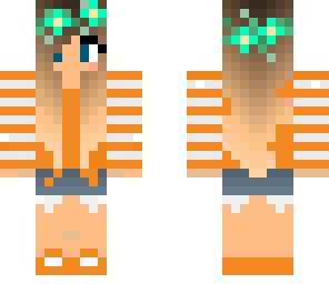 orangee flower girl