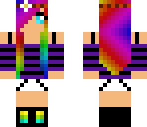 flower rainbow girl
