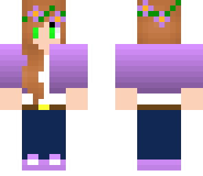 purple flower girl