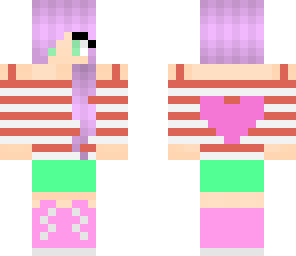 lilac hair heart girl