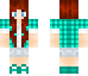 cyan flannel girl