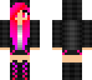 pink hoodie girl