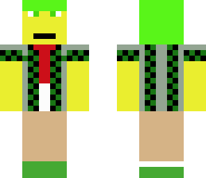 green haired skin