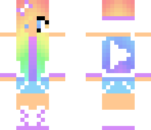 rainbow youtuber girl with mike