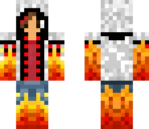 girl in a flame hoodie