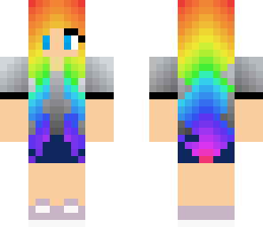 rainbow hair girl