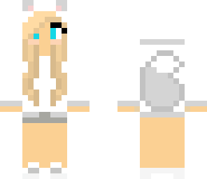 white and grey wolf girl