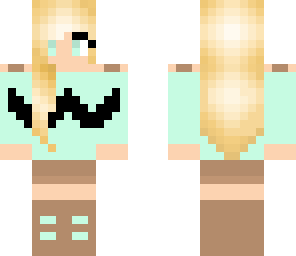  mint mustache sweater girl