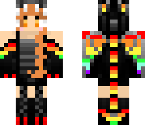 rainbow dragon girl hair style 1