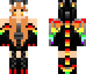 rainbow dragon girl hair style 2