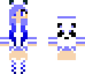 blue panda girl
