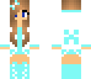 cute blue creeper girl