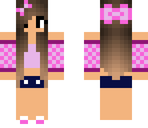 cute pink girly girl brunette