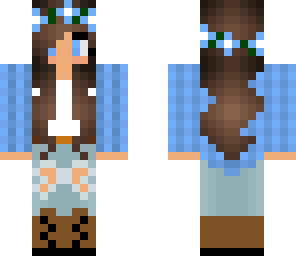 blue flower crown girl