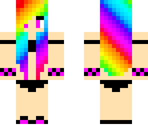 rainbow bikini girl