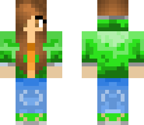 green hoodie girl