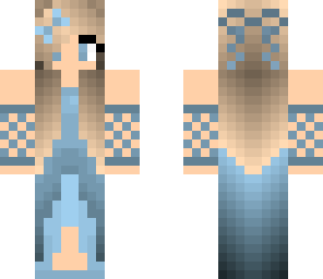 blue dress girl