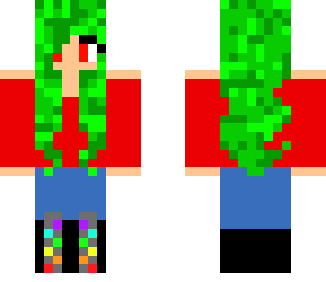 creeper haired girl