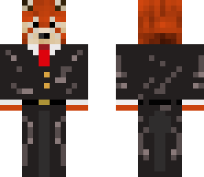 red panda in a suit