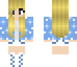 blonde blue flower shirt girl