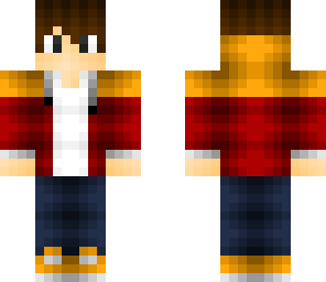 gold and red hoodie