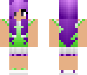 cool purple green girl