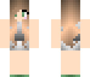 simple green brunette
