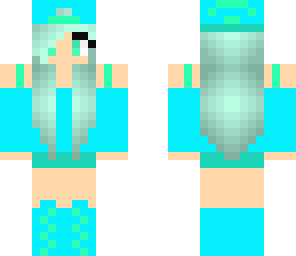 cool blue mint girl